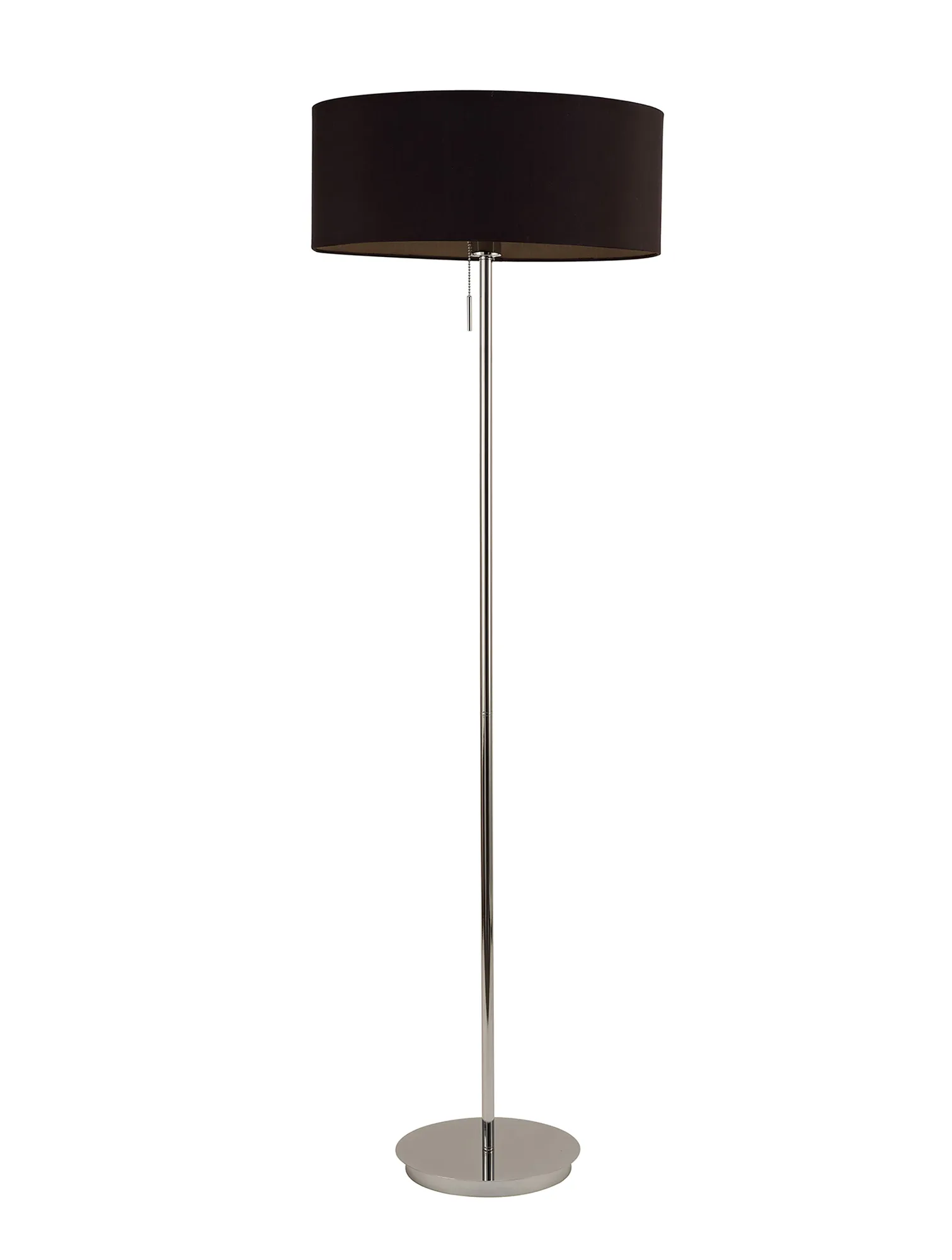 Baymont 50cm Pendant 1 Light Polished Chrome, Midnight Black/Green Olive, Frosted Diffuser DK0147  Deco Baymont CH BL/GR